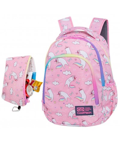 Plecak szkolny kot PUSHEEN Coolpack różowy kotorożec PRIME CP 16”