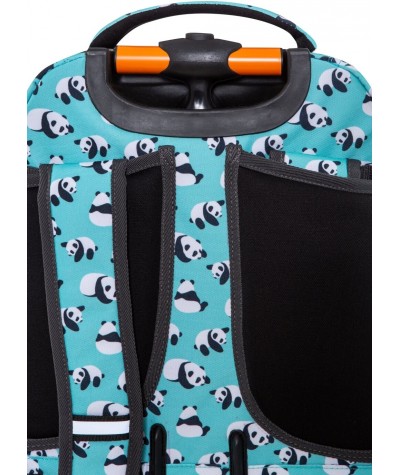 CoolPack plecak na kółkach CP pandy Pandas NIEBIESKI dla dziewczynki 2020