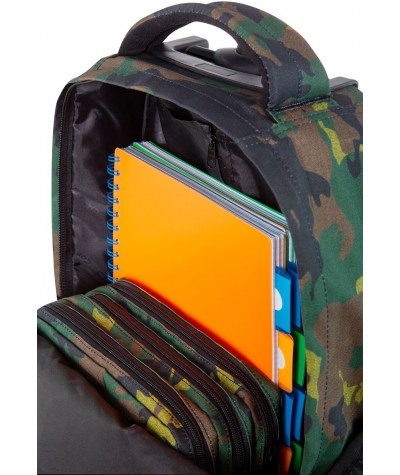 Plecak szkolny na kółkach moro CoolPack MILITARY JUNGLE dla chłopca