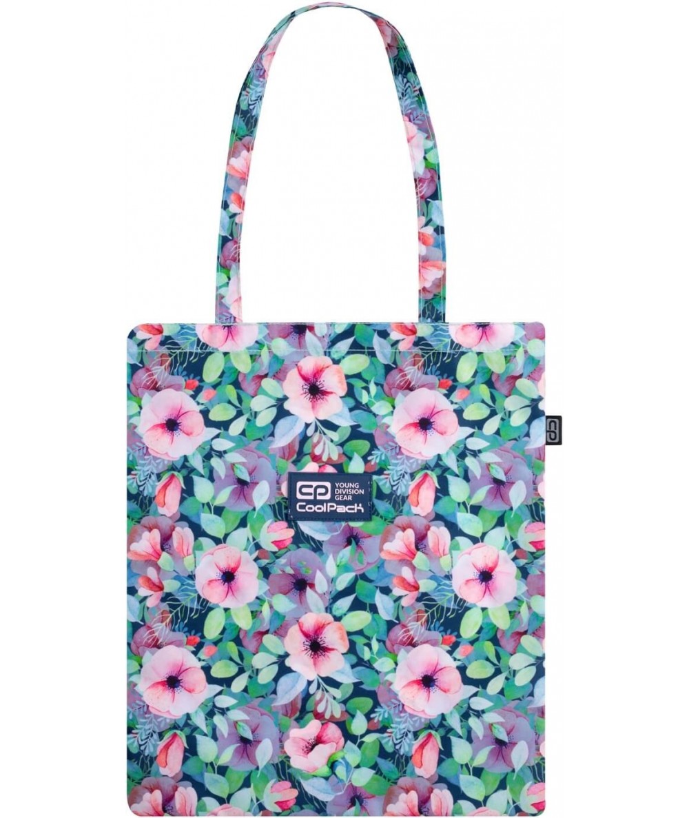 Torba damska na zakupy CoolPack SHOPPER BAG pastelowa w kwiatki PASTEL GARDEN CP