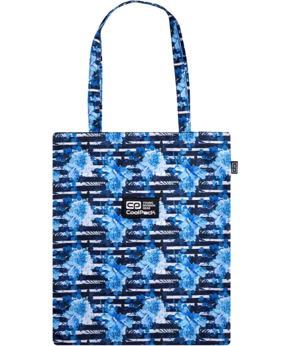 Torba na zakupy CoolPack SHOPPER BAG niebieska w kwiaty BLUE MARINE CP