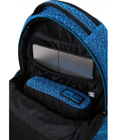 Niebieski plecak pleciony CoolPack Skater młodzieżowy na deskorolkę 28 12