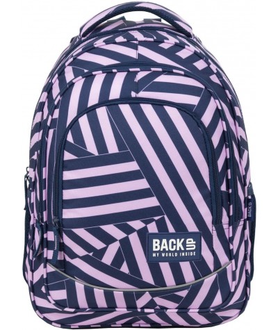 Plecak szkolny dziewczęcy BackUP PASKI PLB3X11