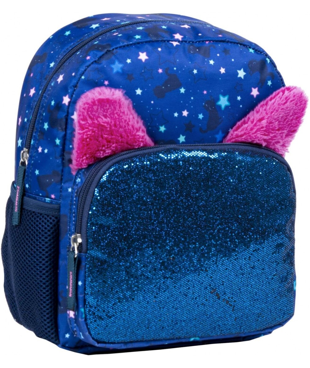 Plecak z uszami przedszkolny BackUP GLOSSY NAVY galaxy dla dziecka U58