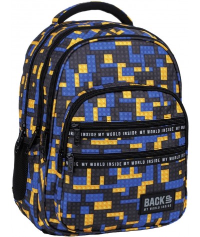 Plecak dla dzieci klocki BackUP BRICKS szkolny M52