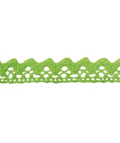 Zielona wstążka z koronki bawełniana ozdobna samoprzylepna
