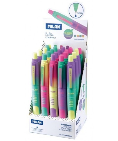 Długopis Milan niebieski ombre Compact Sunset MIX kolorów