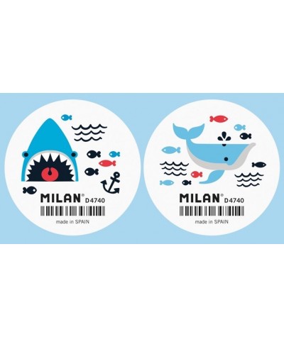Gumka Milan do mazania okrągła z rekinami Shark Attack dla chłopca