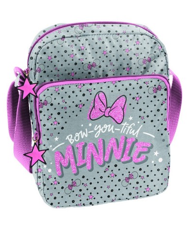 Mała torebka dziecięca Paso szara Minnie dla dziewczynki