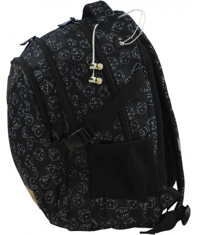Czarny plecak szkolny dla chłopca w kostki HEAD CZARNY młodzieżowy 27 LITRÓW