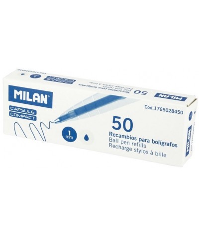 Wkład do długopisów niebieski Milan zapasowy Capsule Compact