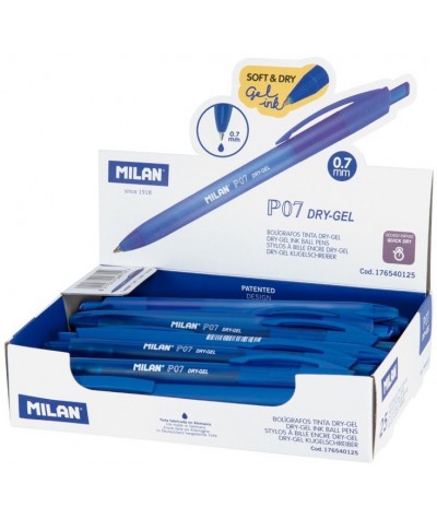 Długopis Milan niebieski tusz P07 szybkoschnący do szkoły i pracy