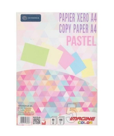 Papier pastelowy kolorowy do KSERO 100 sztuk Interdruk