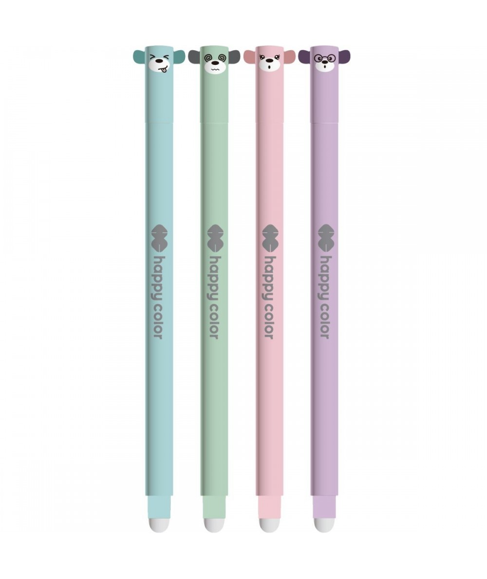 Długopis zmazywalny uszatki PASTELOWE M&G Happy Color usuwalny