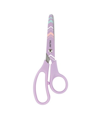 Nożyczki Milan do szkoły dla dziewczyny fioletowe pastelowe Sugar Diamond 13,4 cm