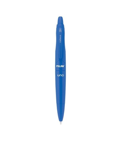 Długopis niebieski Milan Capsule Uno z granatowym tuszem do szkoły