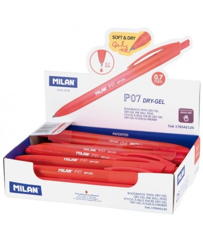 Długopis Milan czerwony tusz P07 szybkoschnący do szkoły i pracy nowość