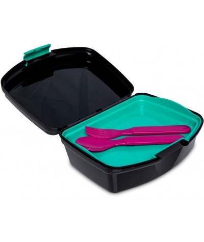 Lunchbox dla dziecka pojemnik sztućce tacka Coolpack z literkami Rumi