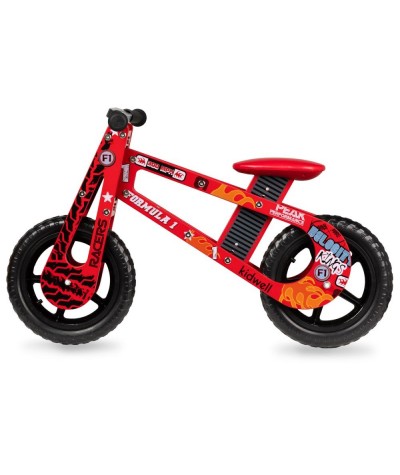 Czerwony rowerek biegowy drewniany Kidwell Formula