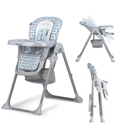 Krzesełko do karmienia Kidwell AMI PANDA dla dziecka 6-36 m-c składane z tacką