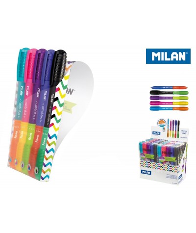 Długopisy kolorowe wyminne końcówki MILAN SWAY COMBI DUO 10kol. 5szt.