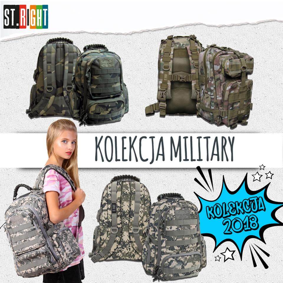 Wojskowe plecaki dla młodzieży i dorosłych - kolekcja ST.RIGHT Military