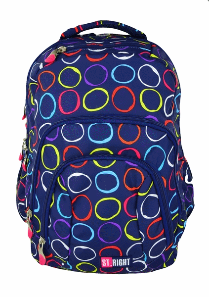 Hoops plecak ze wzorem w kółka dla dziewczynki - nowe plecaki ST.RIGHT
