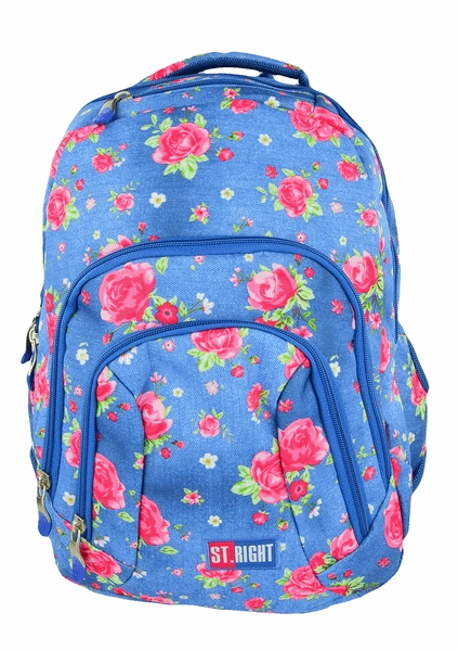 Plecak szkolny St.right dla dziewczyny z serii Garden w róże