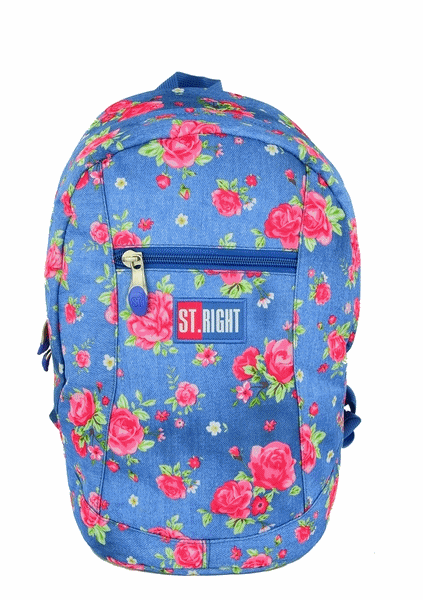 Plecak miejski lub na wycieczkę marki St.right dla dziewczyny z serii Garden w róże