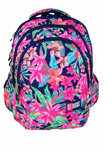 PlecaK szkolny ST.RIGHT 06 w kwiaty dla dziewczynki